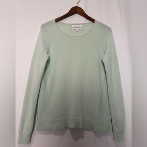 Ellen Tracy 100% Cashmere Crew Neck Sweater - Mint Green - Sz M